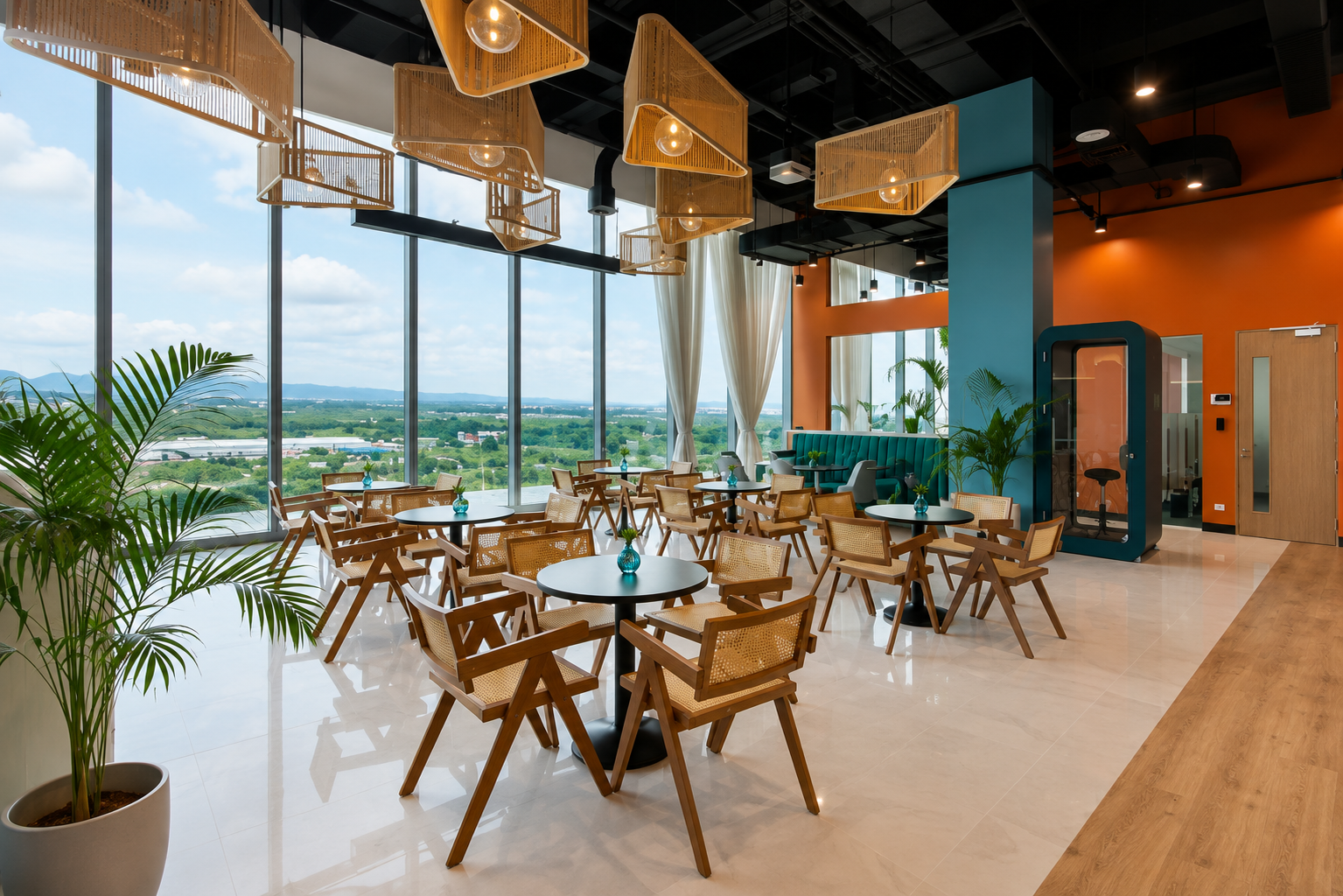 KMC Solutions — One West Aeropark workspace view 1